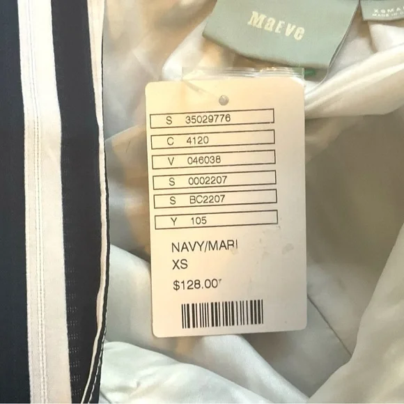 Anthropologie High Seas Skirt by Maeve Sz XS Blue and White Stripes NWT - Picture 13 of 16